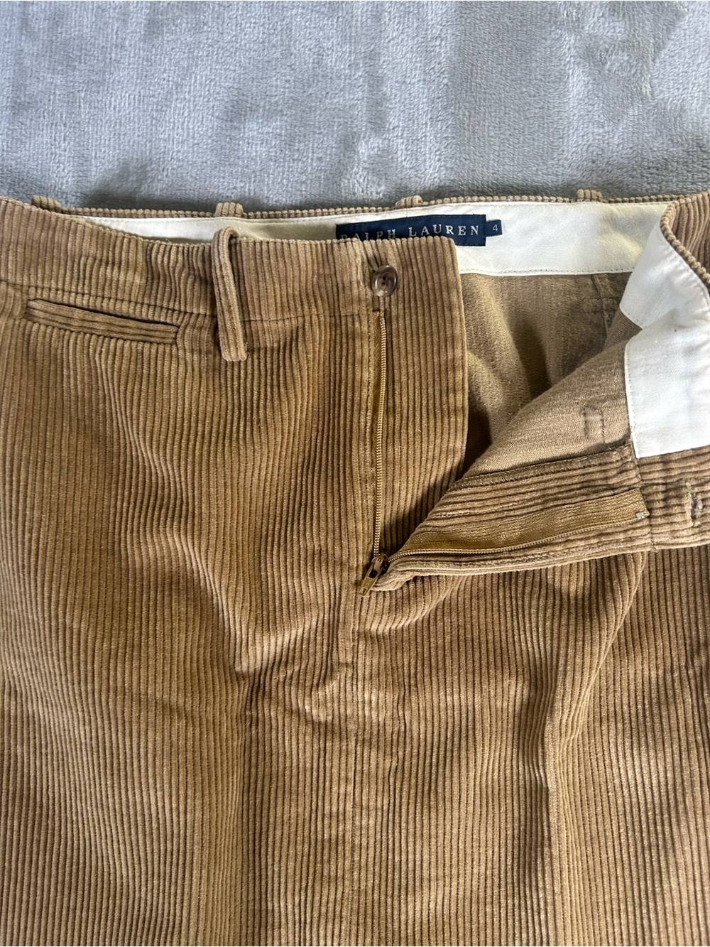 Ralph Lauren Corduroy Pencil Skirt in Camel Brown - Picture 3 of 10